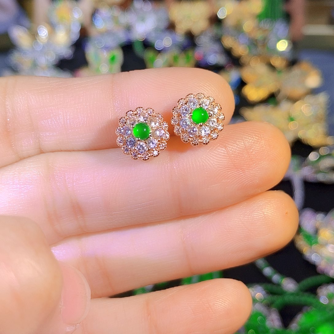 颈饰银S925镶嵌翡翠