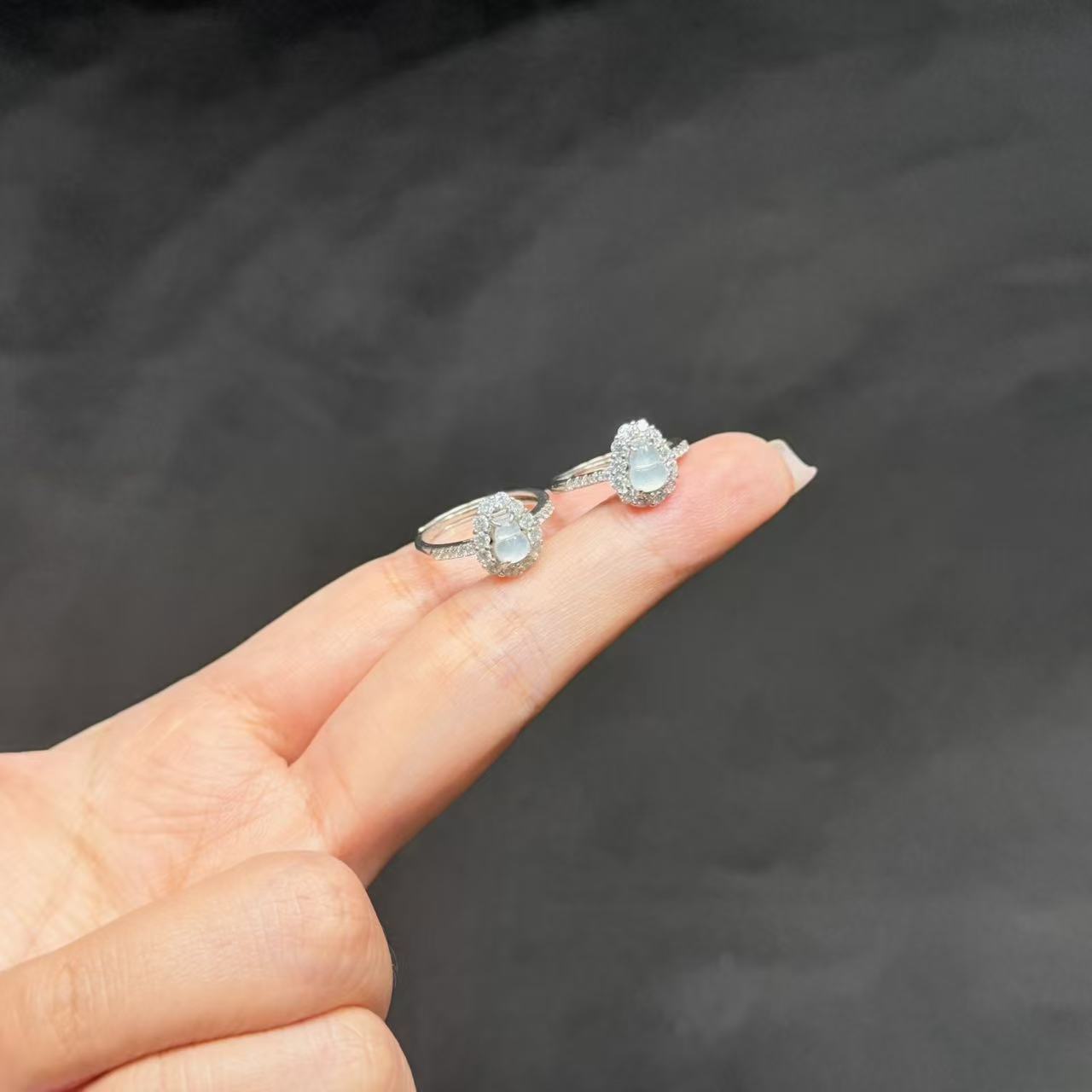 【睿泽赏宝】S925翡翠高冰葫芦戒指 /多样性发一 6*4*2 