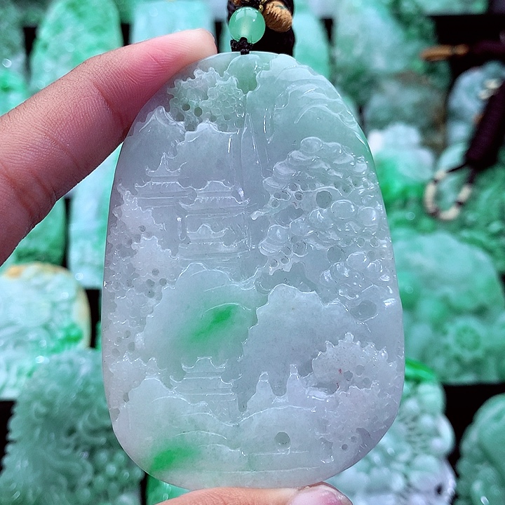 翡翠未镶嵌吊坠(不含链)