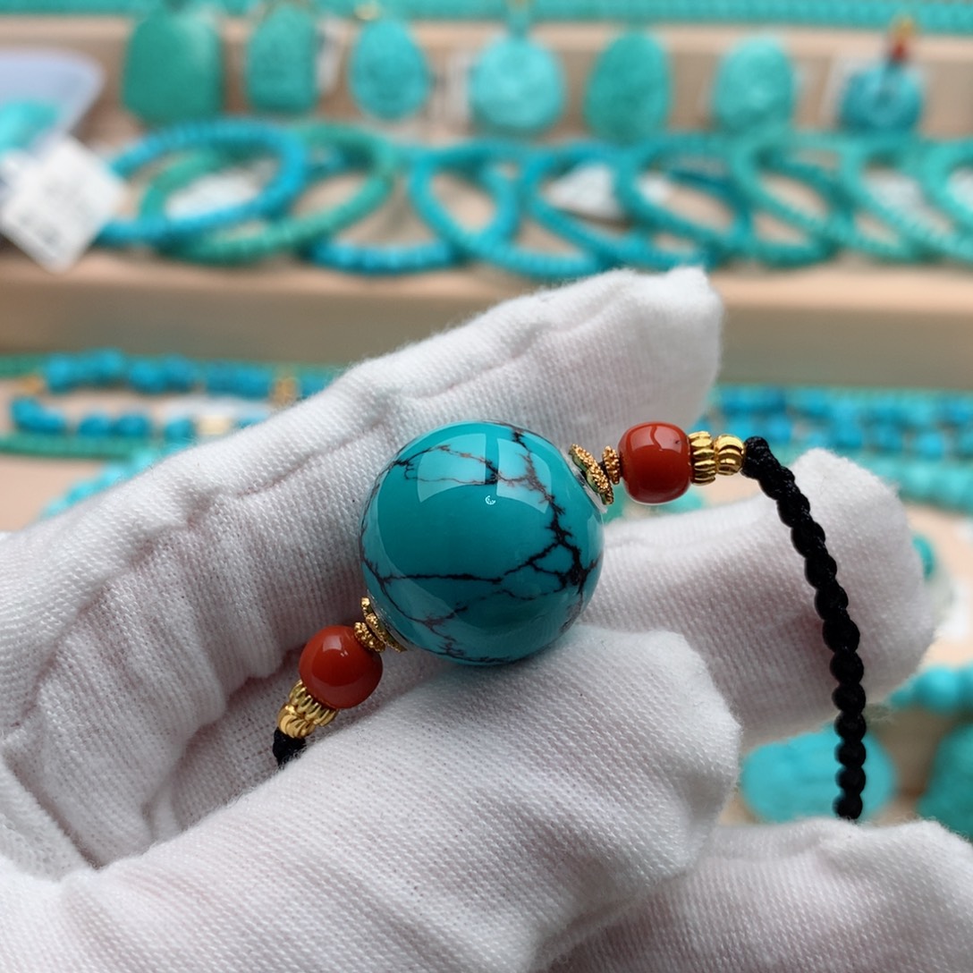 绿松石未镶嵌珠宝奇石18.5mm