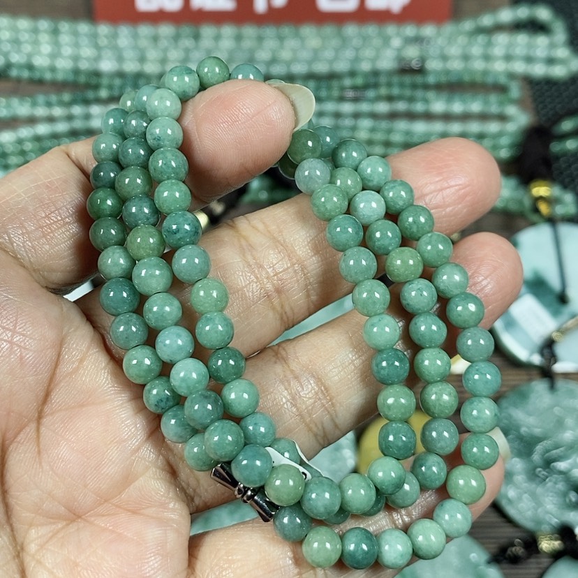 【闪购商品】翡翠颈饰未镶嵌玉项链翡翠玉卡5.8长55厘米