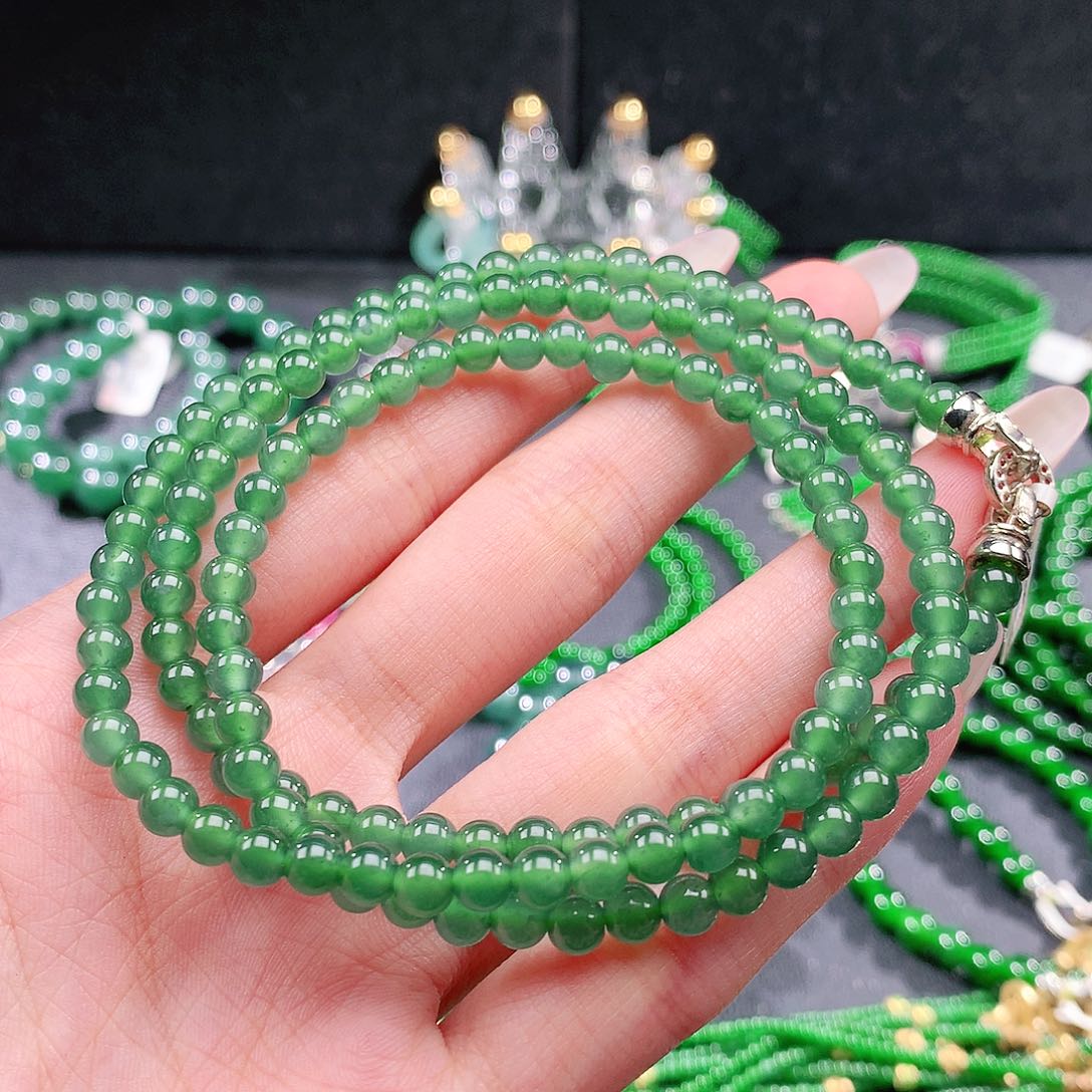 翡翠未镶嵌手链项链