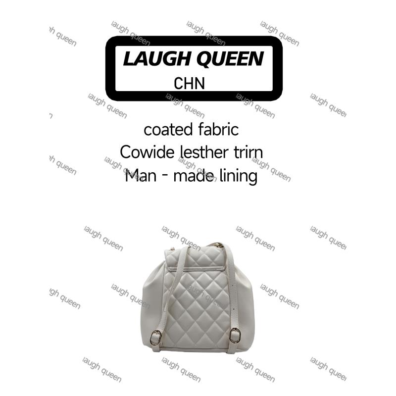 手工打造真皮女士新款包白色双肩包23cm