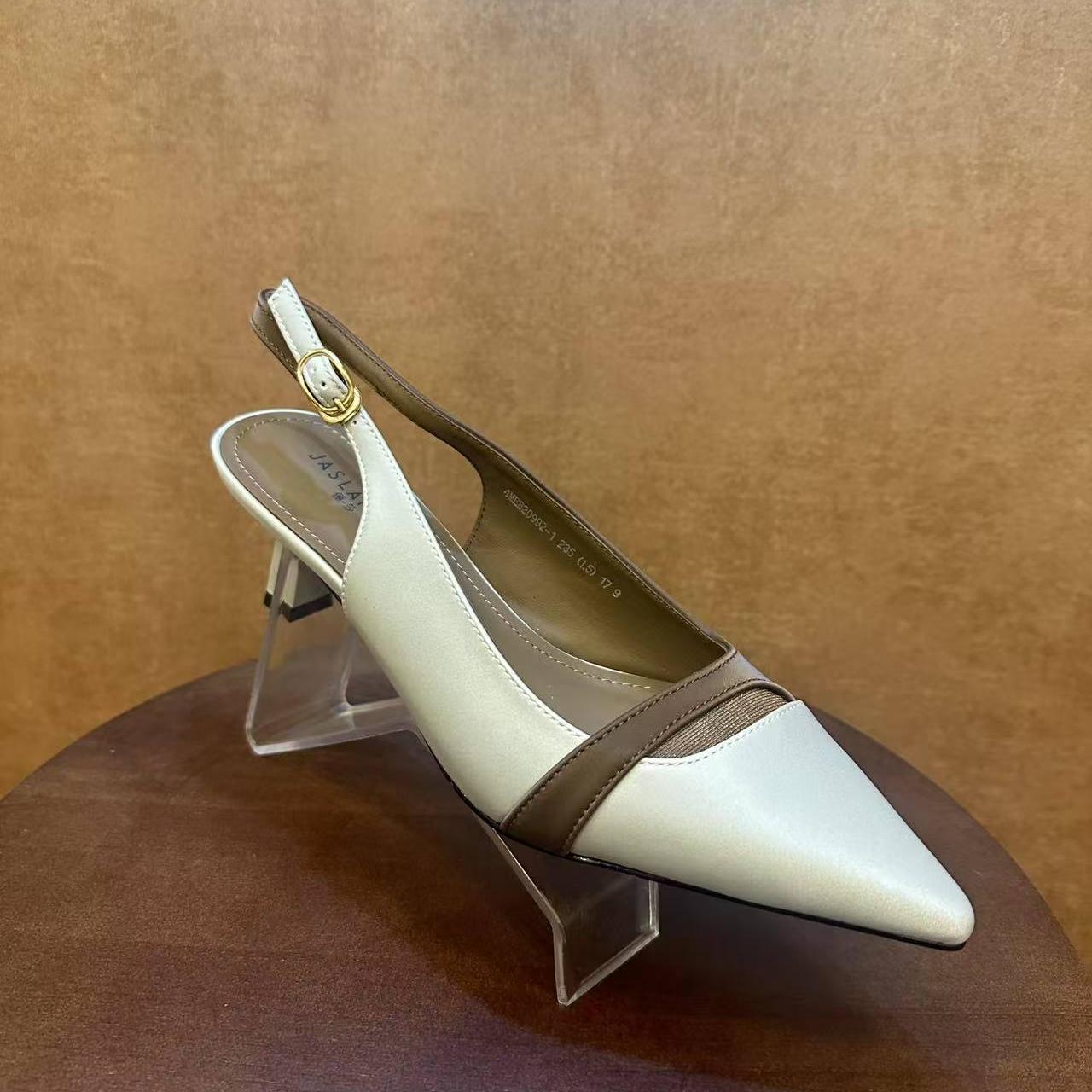 GD香风拼色高跟鞋女时尚浅口百搭鞋子舒适单鞋女气质款CK20992-1