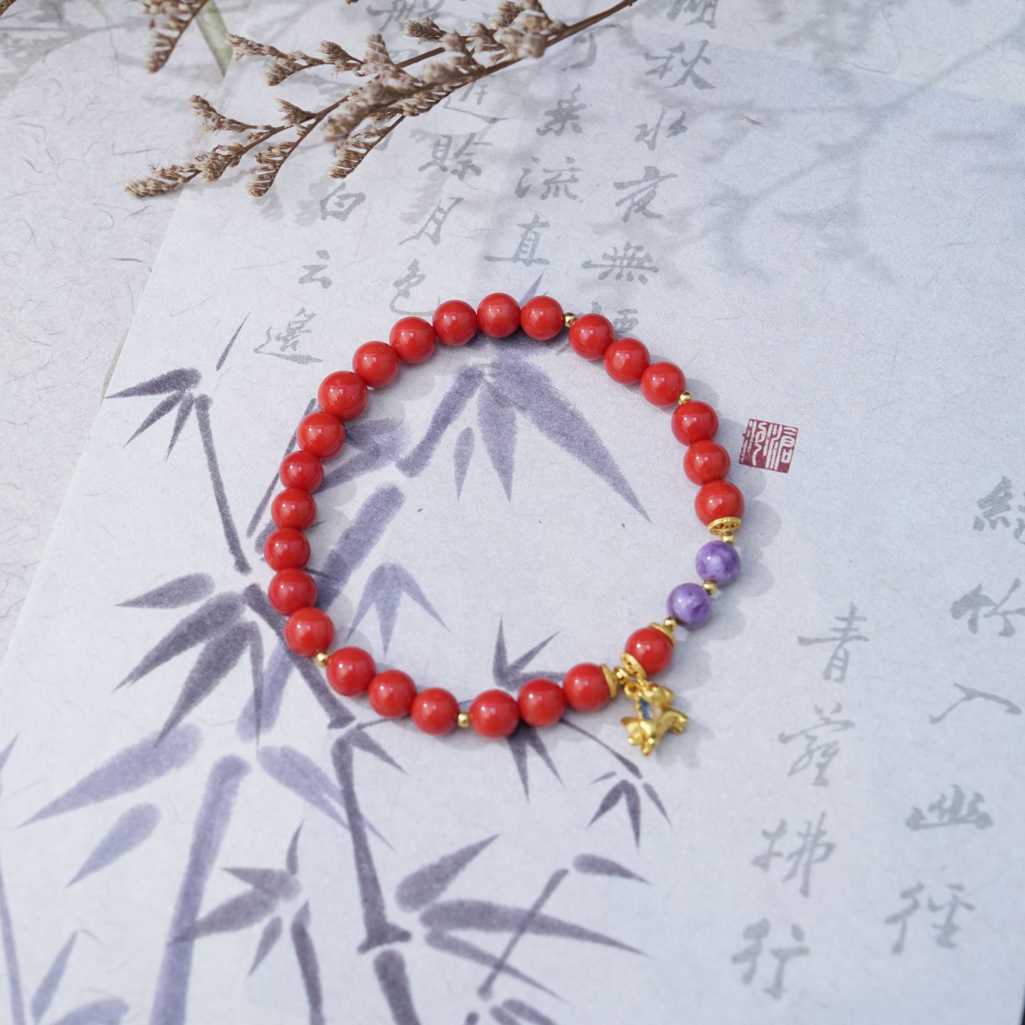 【小鱼专属】珊瑚手串-D4087TD-多样性发一