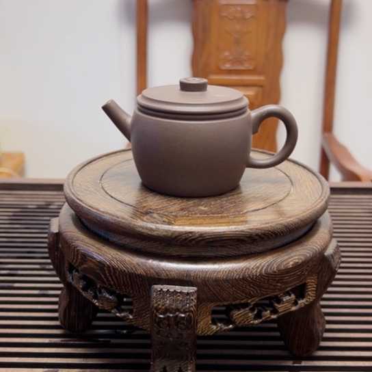 紫砂茶壶本地紫泥半手工瑕。