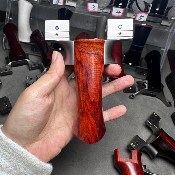 锁凤十大红酸枝满移动弓门纯手工便携式打造