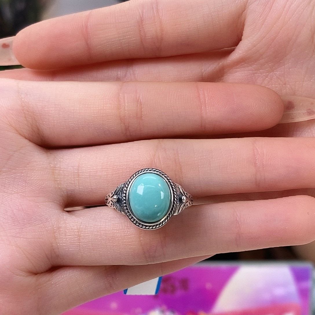 绿松石银S925镶嵌珠宝奇石