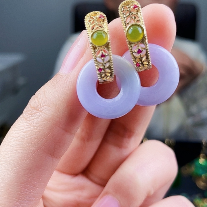 翡翠耳饰未镶嵌饰品