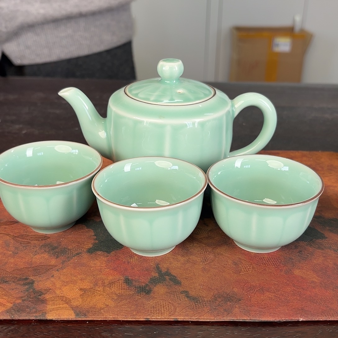 龙泉云间青瓷小米茶器