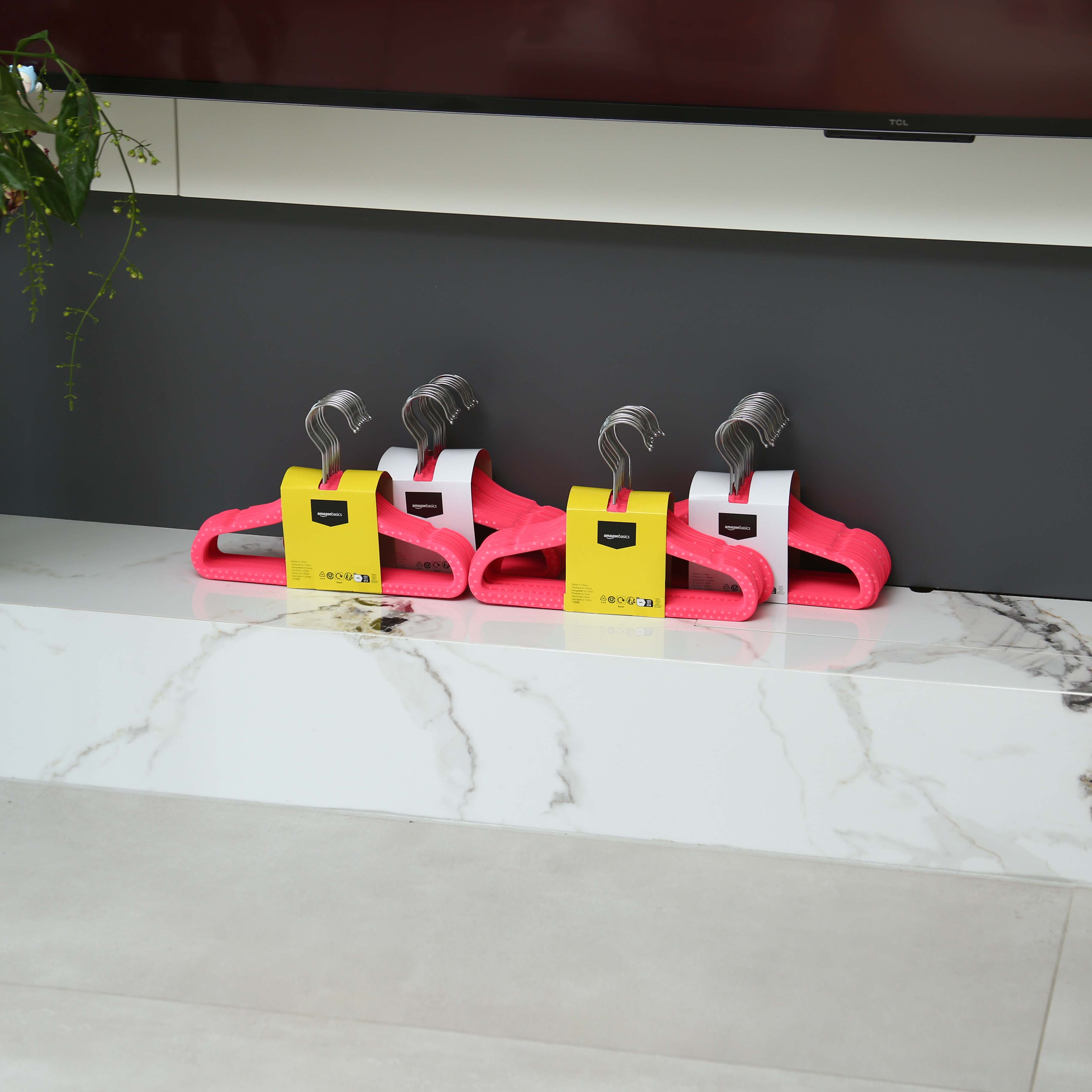 防滑加粗儿童植绒无痕挂衣衣架