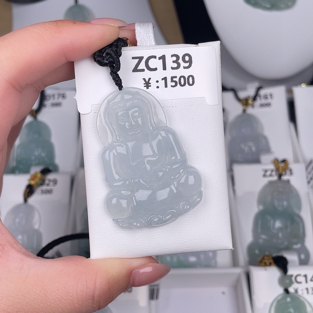 翡翠未镶嵌颈饰zc139