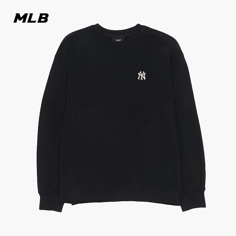 MLB官方男女情侣经典小LOGO圆领百搭休闲套头卫衣25新款3AMTB0154