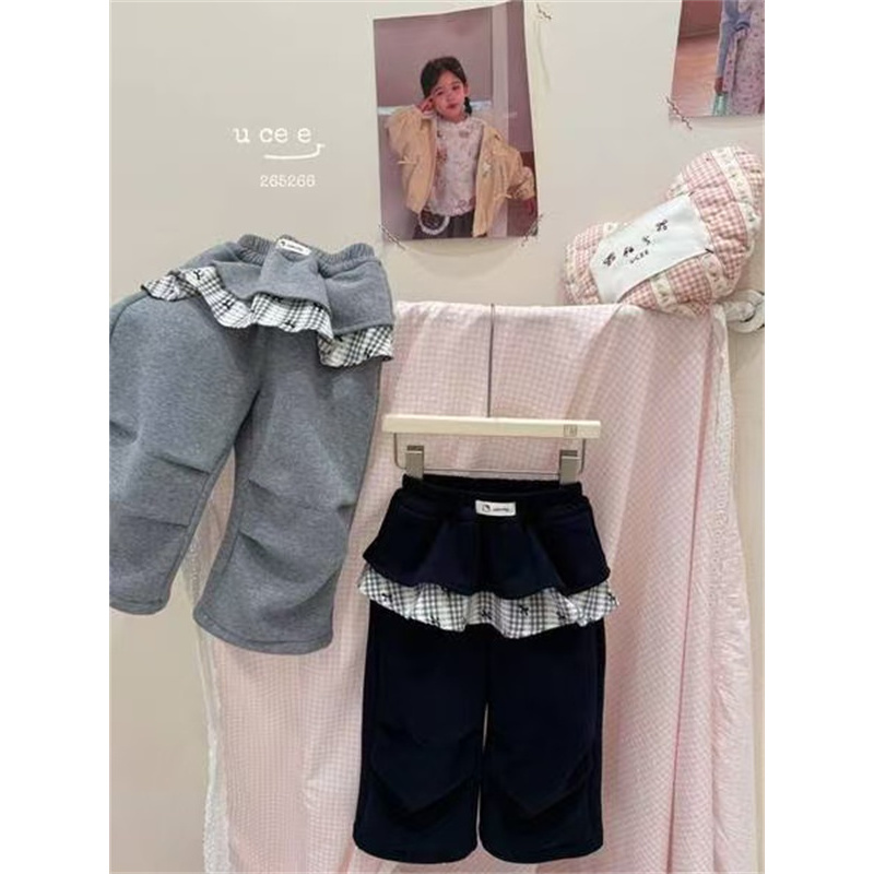 釉兮·25冬～韩版花边休闲裤265266（童装）