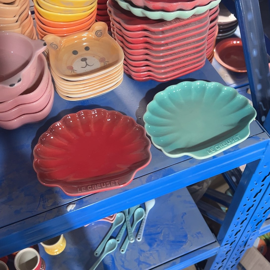 陶瓷 微 小贝壳 红 青色