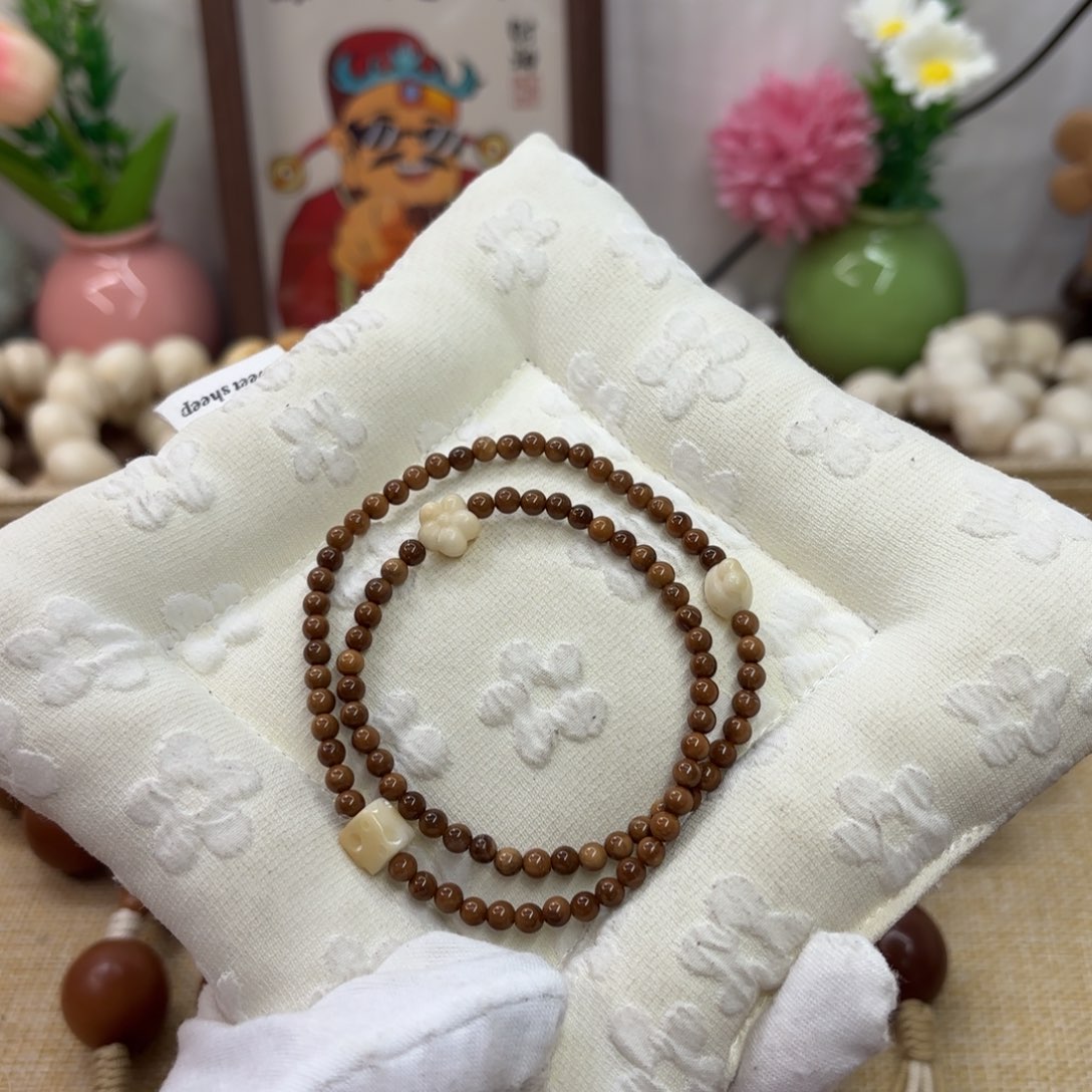 菩提根/象牙果吊坠4库克圆珠双圈福利950