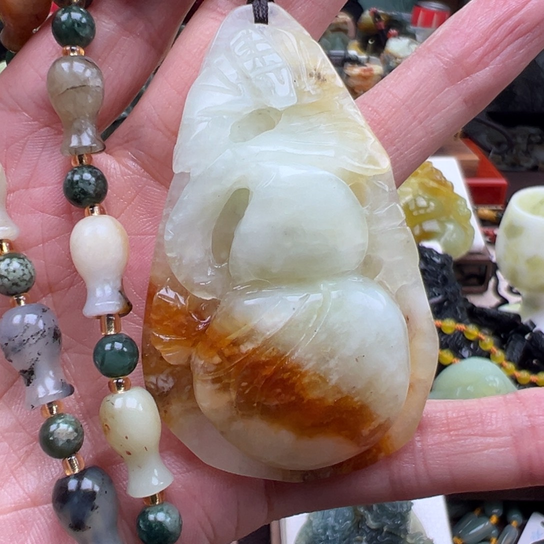 岫玉未镶嵌挂件挂件