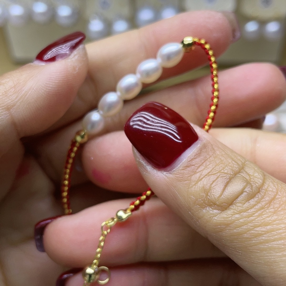 淡水珍珠手链银S925镶嵌