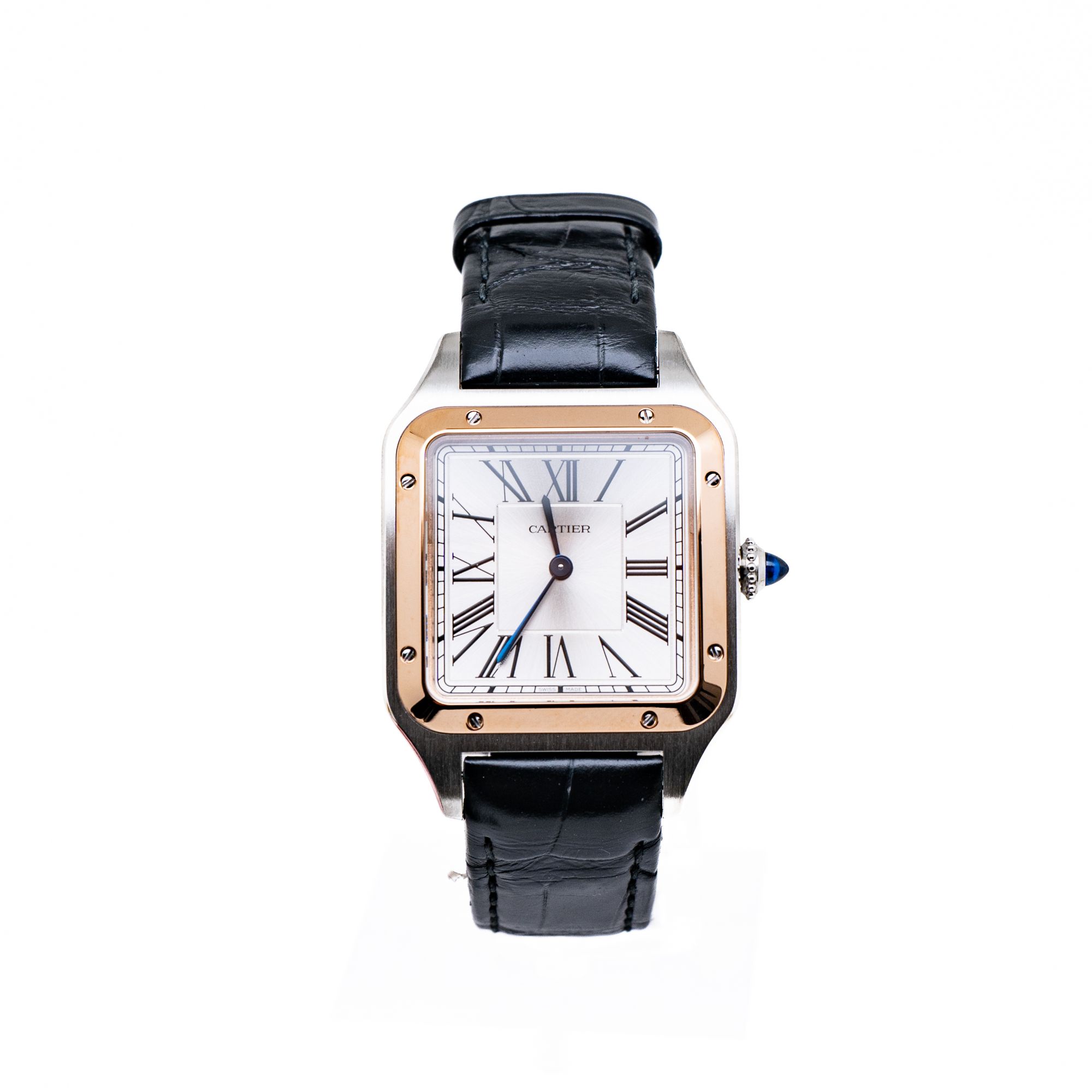 99新 Cartier/卡地亚 山度士W2SA0011 大号间金男士手动机械 24年