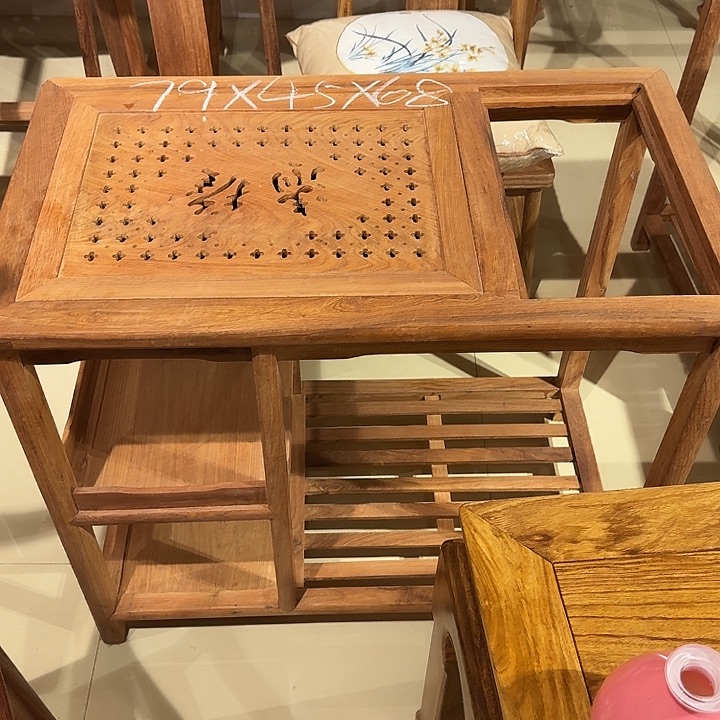 木（非红木类）落地款大果紫檀全料茶水几79长1个白胚打磨