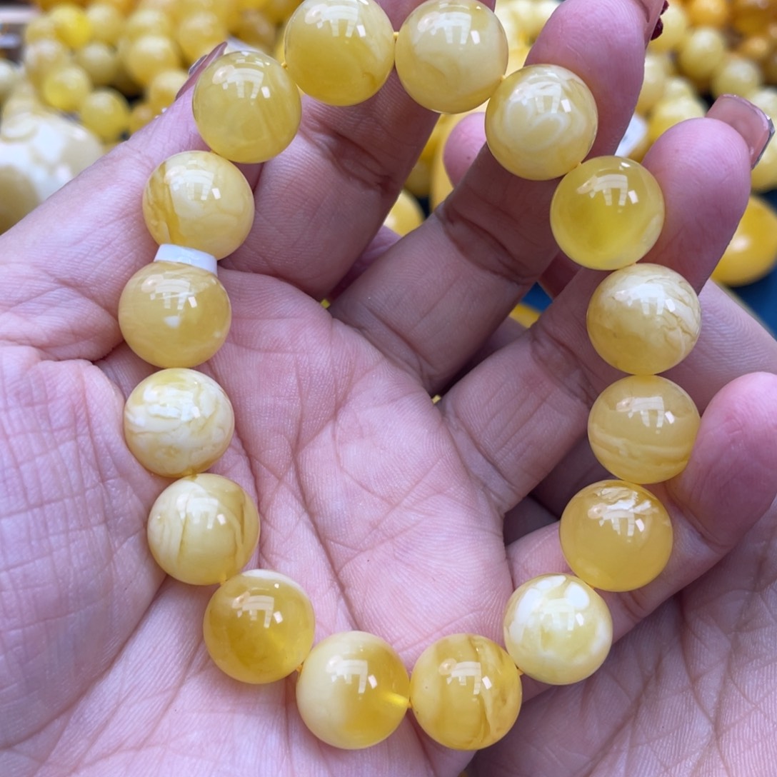 琥珀裸石未镶嵌琥珀蜜蜡13m m