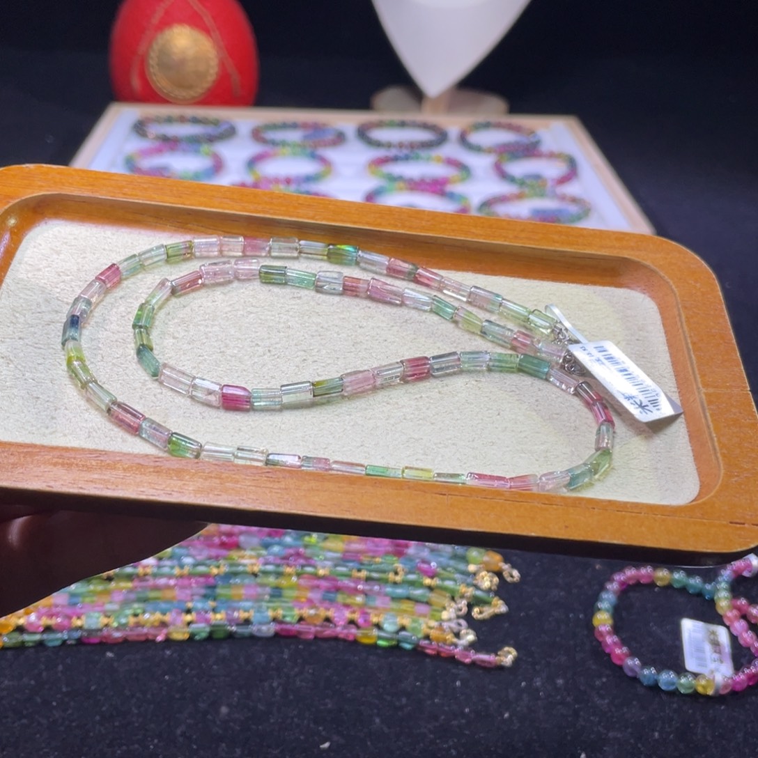 碧玺手链未镶嵌A5碧玺手链