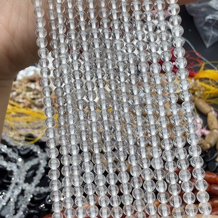 未镶嵌珠宝半成品水晶卡3+白水晶一条