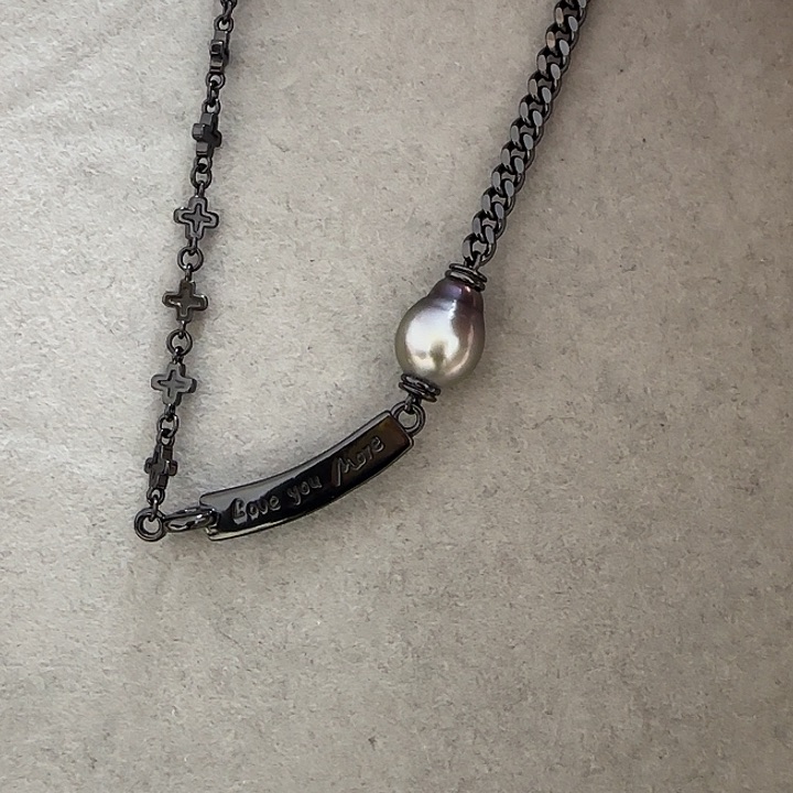 海水珍珠颈饰银S925镶嵌