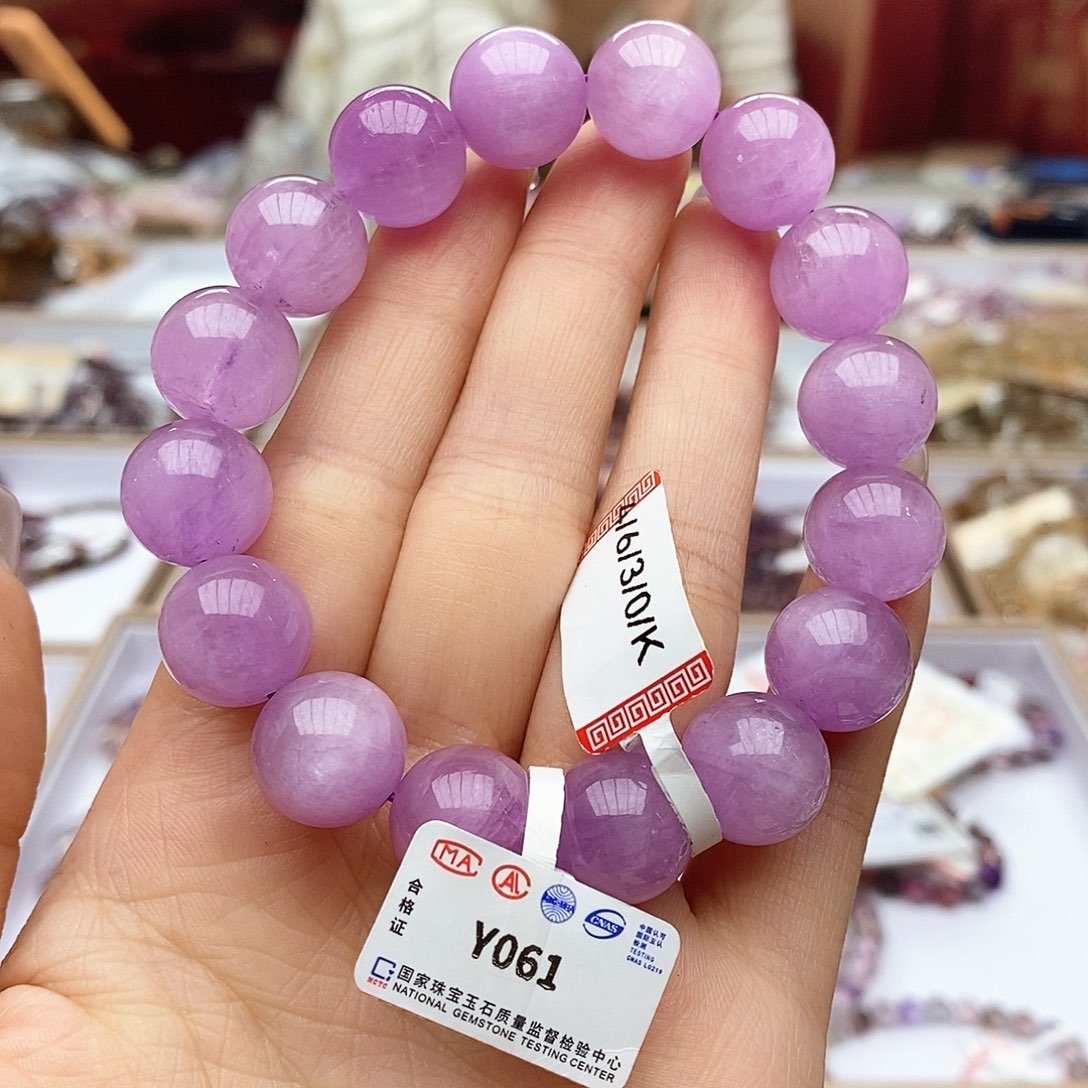 水晶手链未镶嵌Y061 紫锂辉