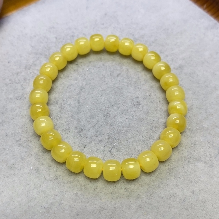 蜜蜡裸石未镶嵌手串