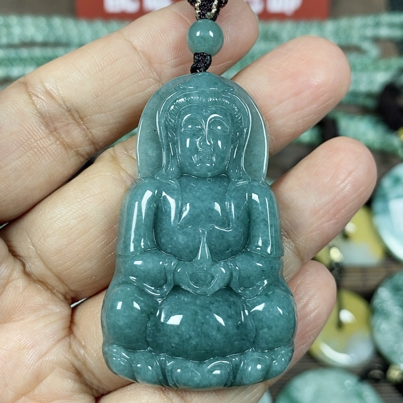 【闪购商品】翡翠颈饰未镶嵌玉吊坠翡翠玉正装观音