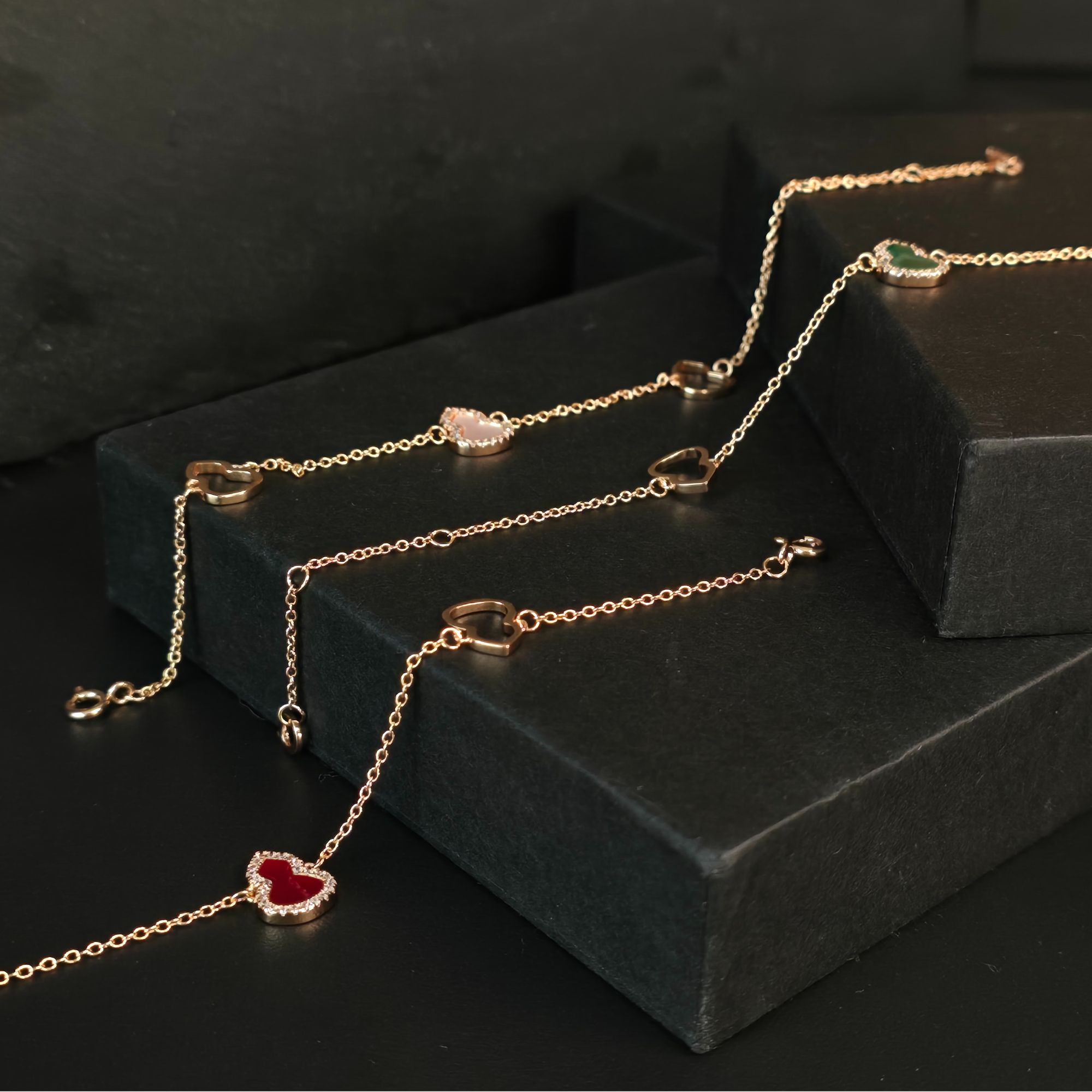 铜合金锆石手链 轻奢金色镶钻葫芦手链复女手链轻奢玫瑰金链条