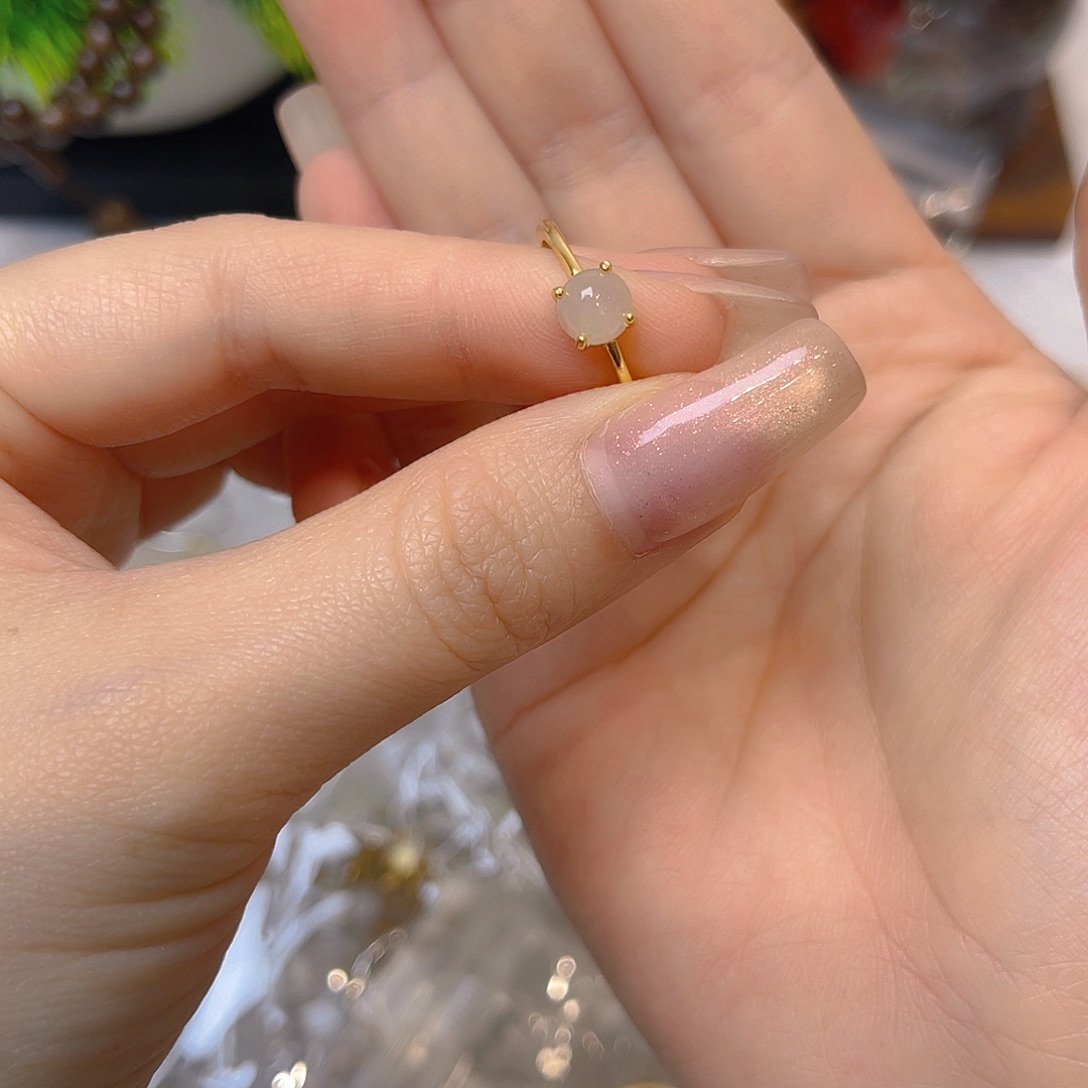 翡翠银S925镶嵌戒指