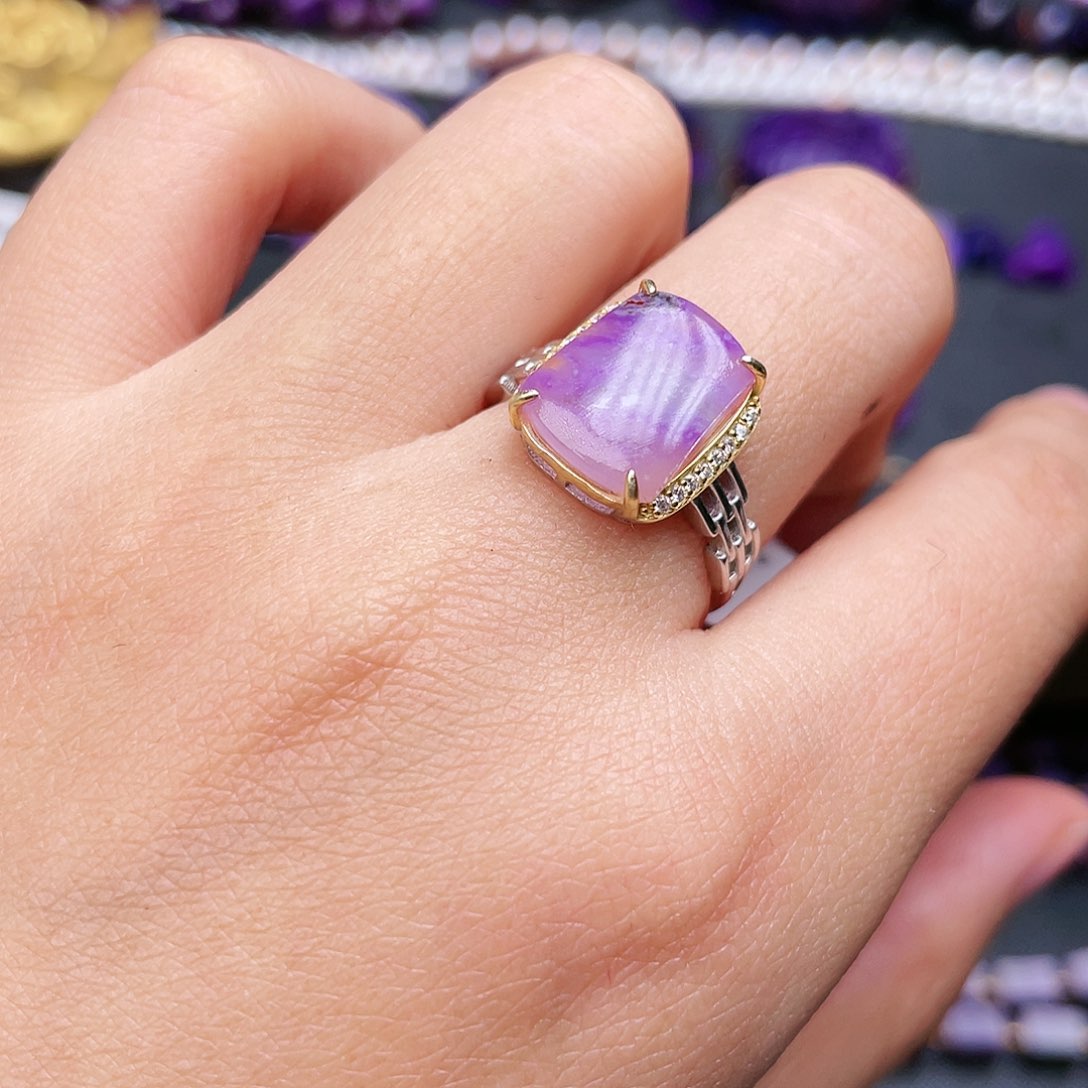 苏纪石（舒俱来）戒指银S925镶嵌