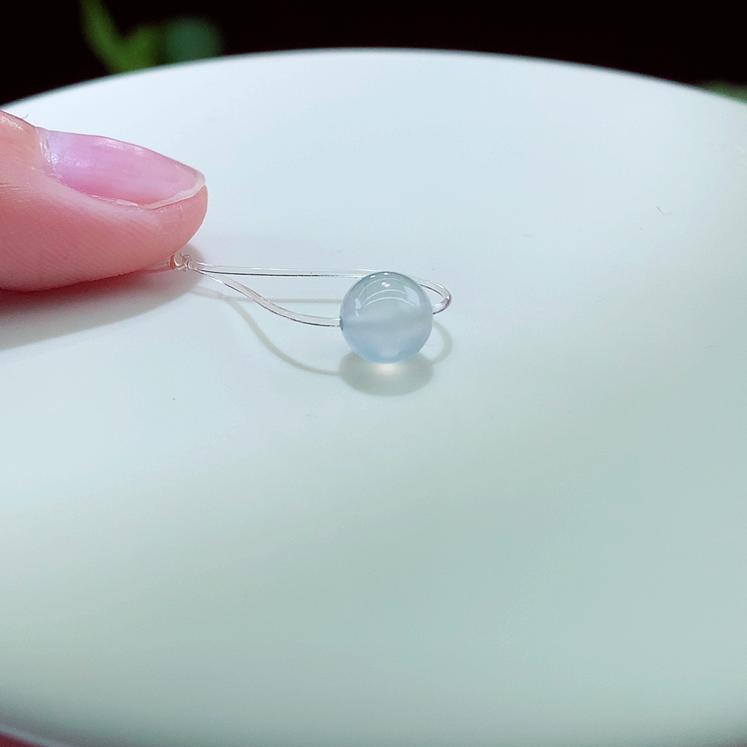 未镶嵌手链翡翠玻璃种炸光卡7mm