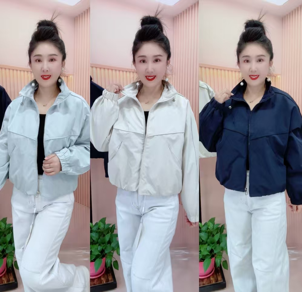 短款女防风立领拉链秋季短外套春季休闲上衣女装日系