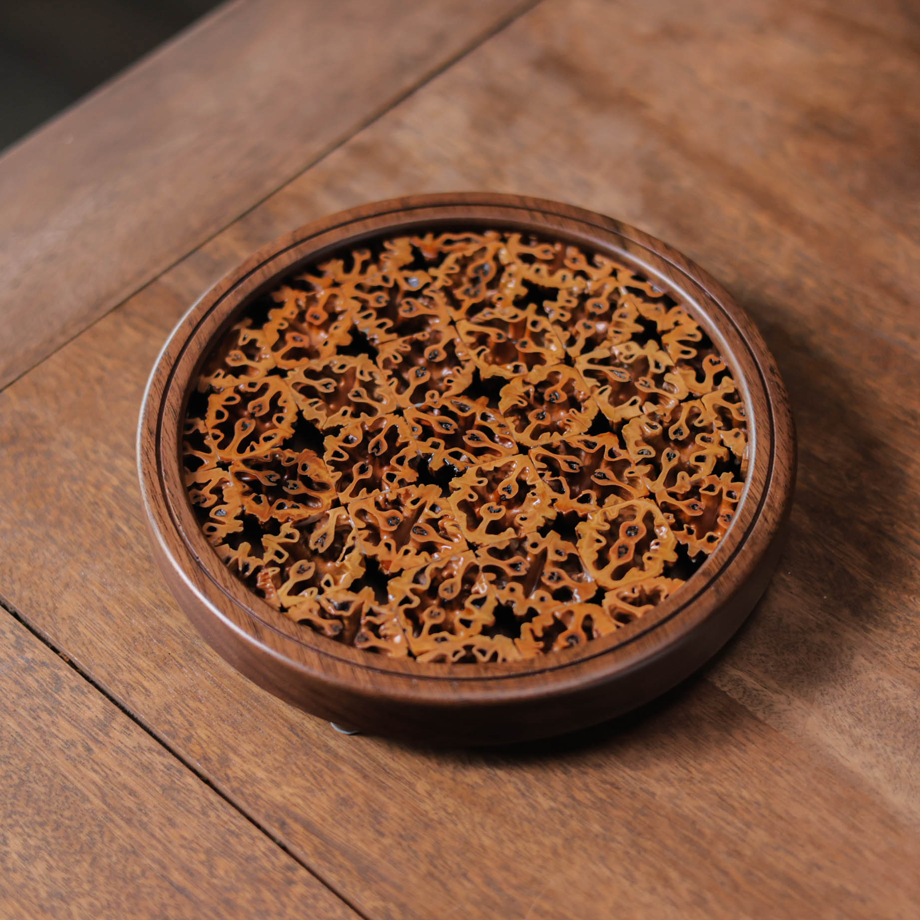 【喜器】大号北美黑胡桃木壶承175×22mm(Q9041)