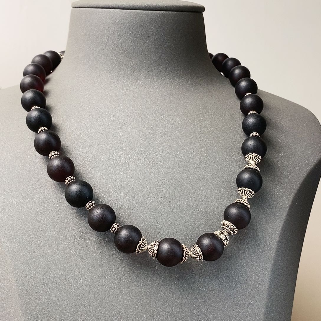 琥珀未镶嵌颈饰设计款特色项链