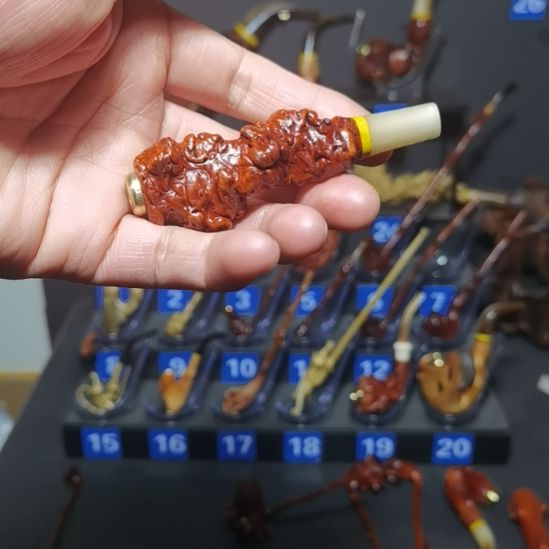 c***i贵州檬子木手把件烟具