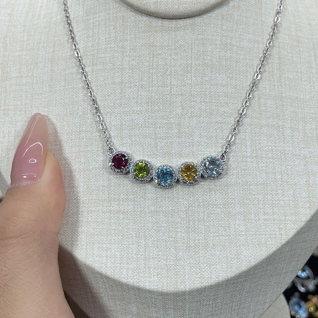 s***k银S925镶嵌紫晶颈饰