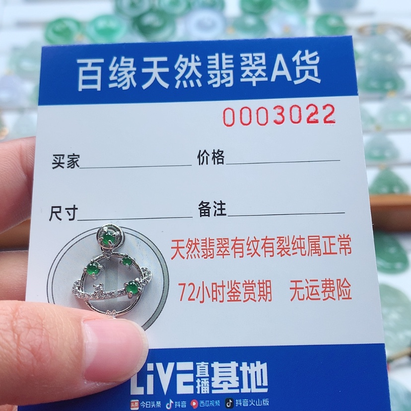 【闪购商品】翡翠吊坠(不含链)未镶嵌