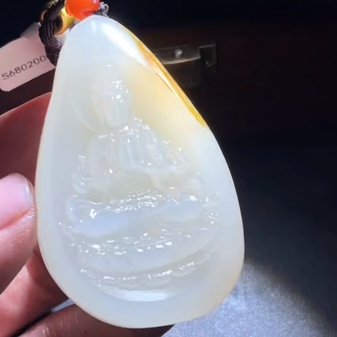 和田玉玉石挂件 d1225拍一发一