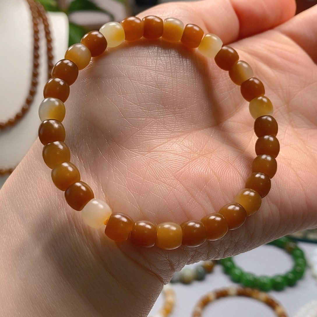 和田玉手串未镶嵌坤**之