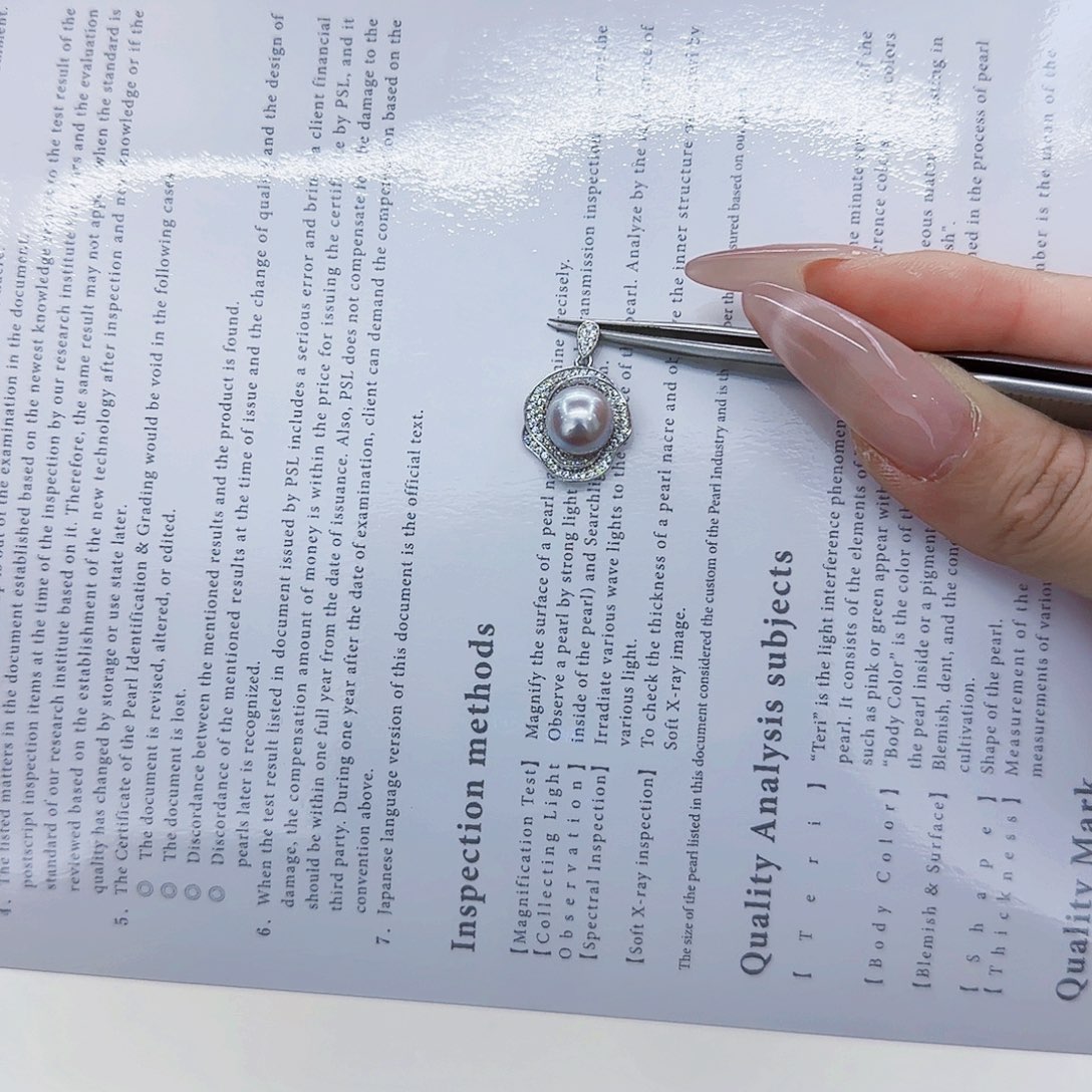 海水珍珠银S925镶嵌颈饰