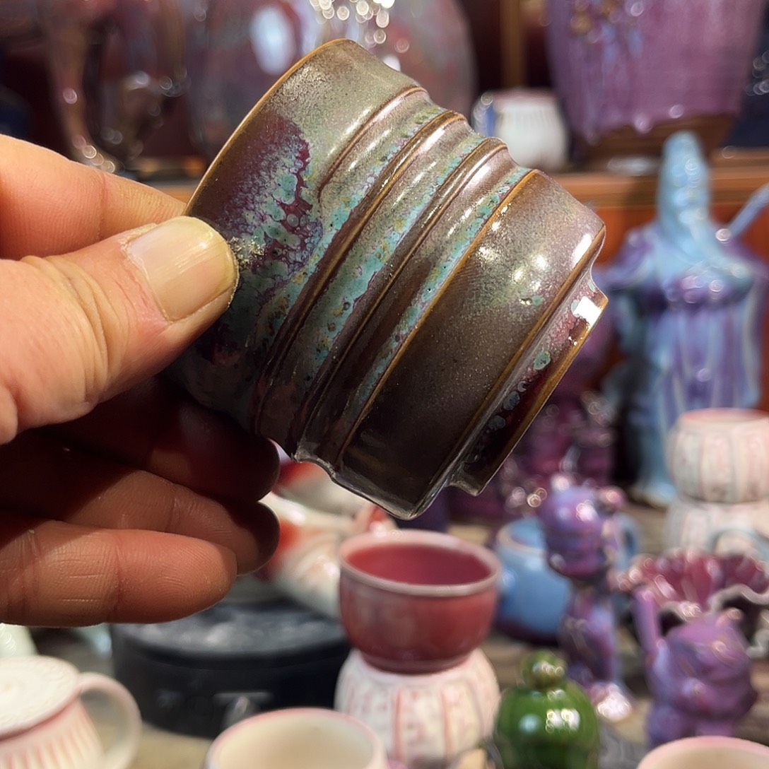 摆件陶杯子钧窑1234667