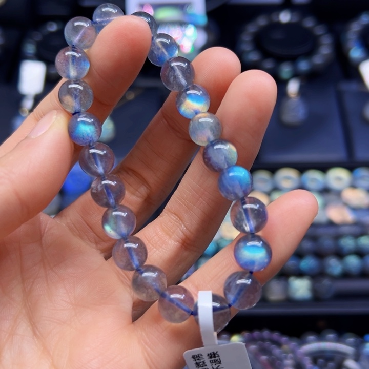 拉长石手串未镶嵌9左右