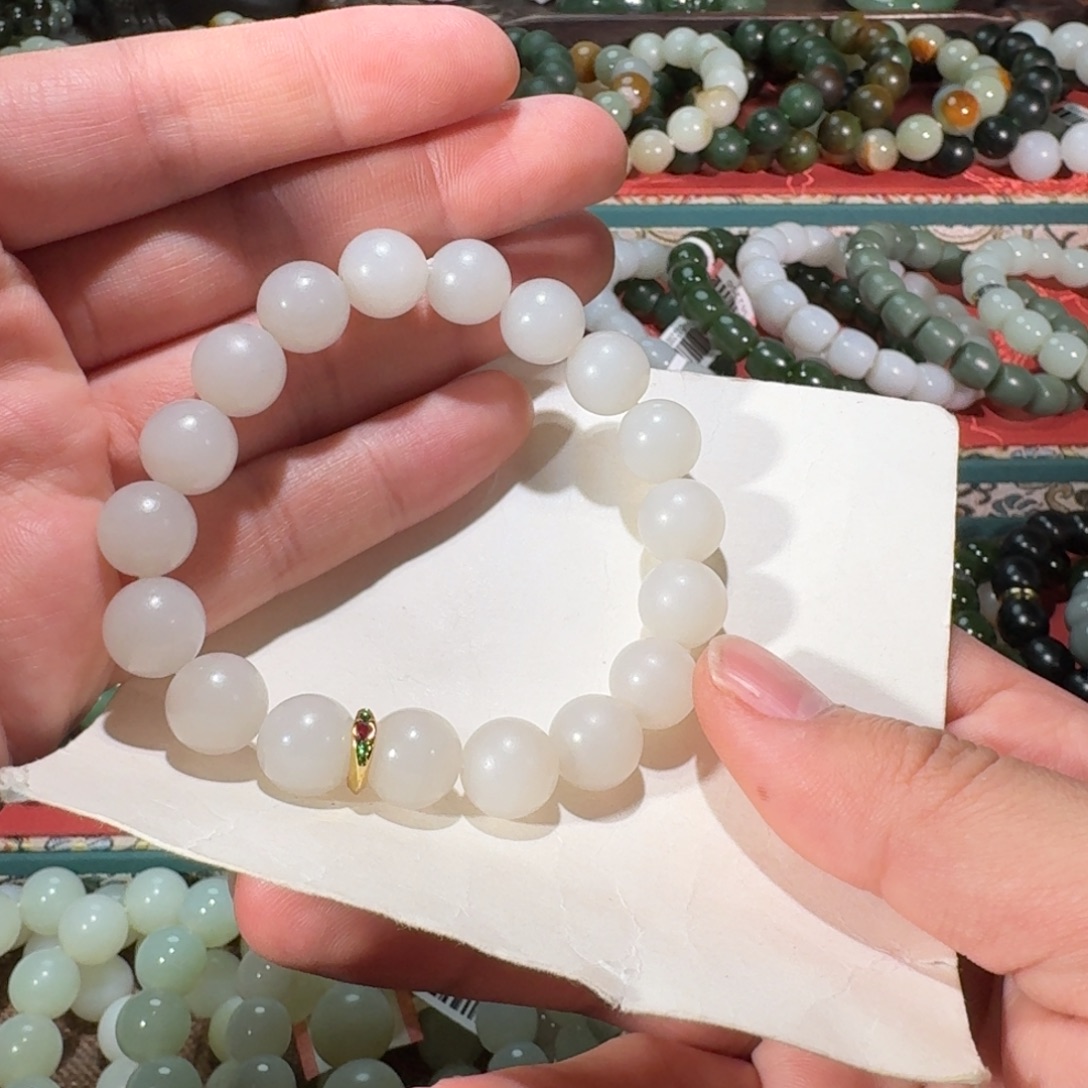 和田玉未镶嵌手链