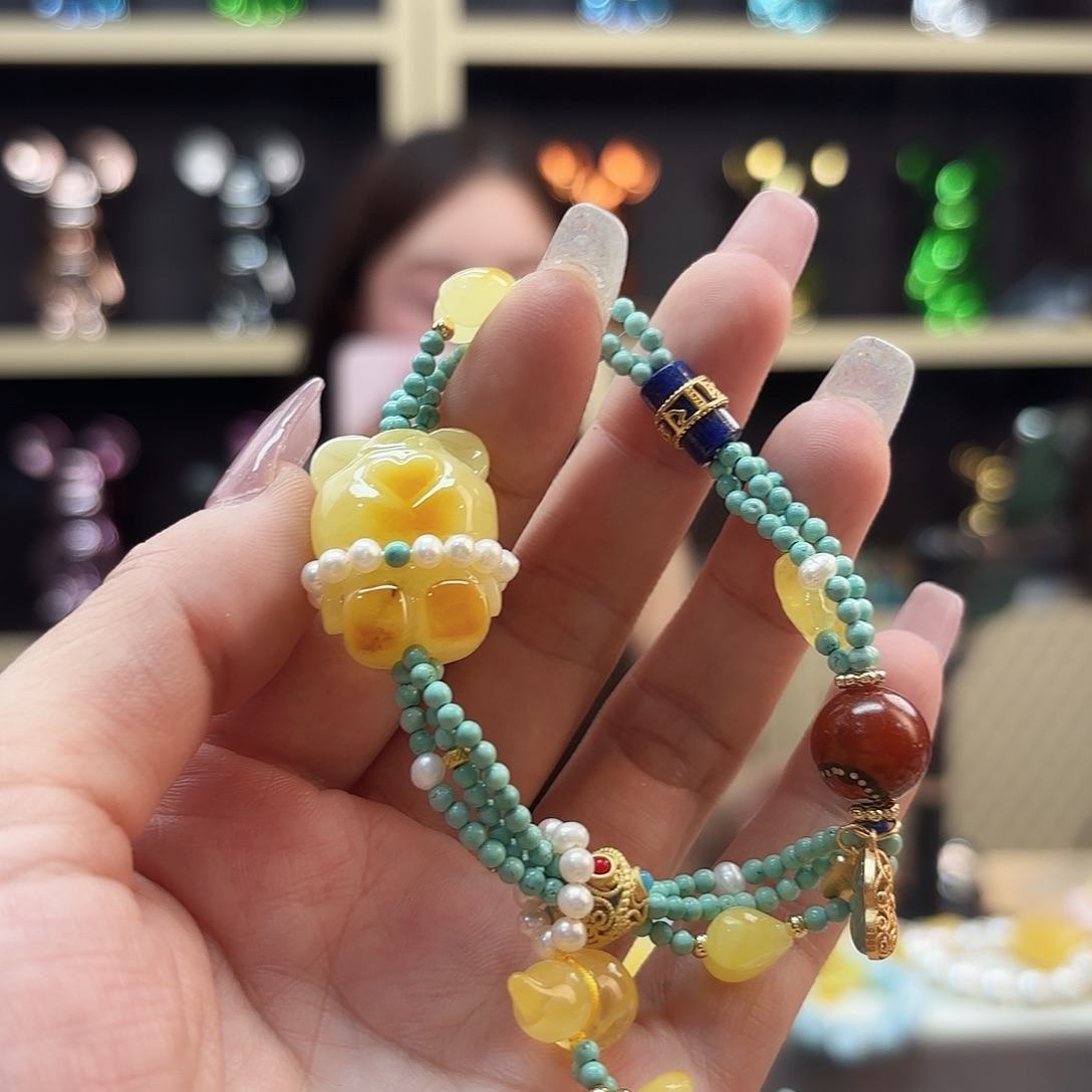 琥珀未镶嵌手链琥珀