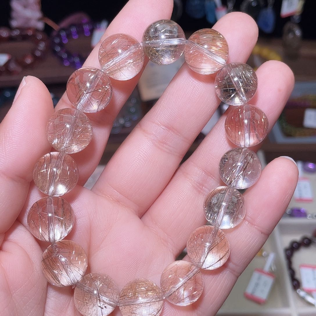 水晶手串未镶嵌风**棠630银发晶