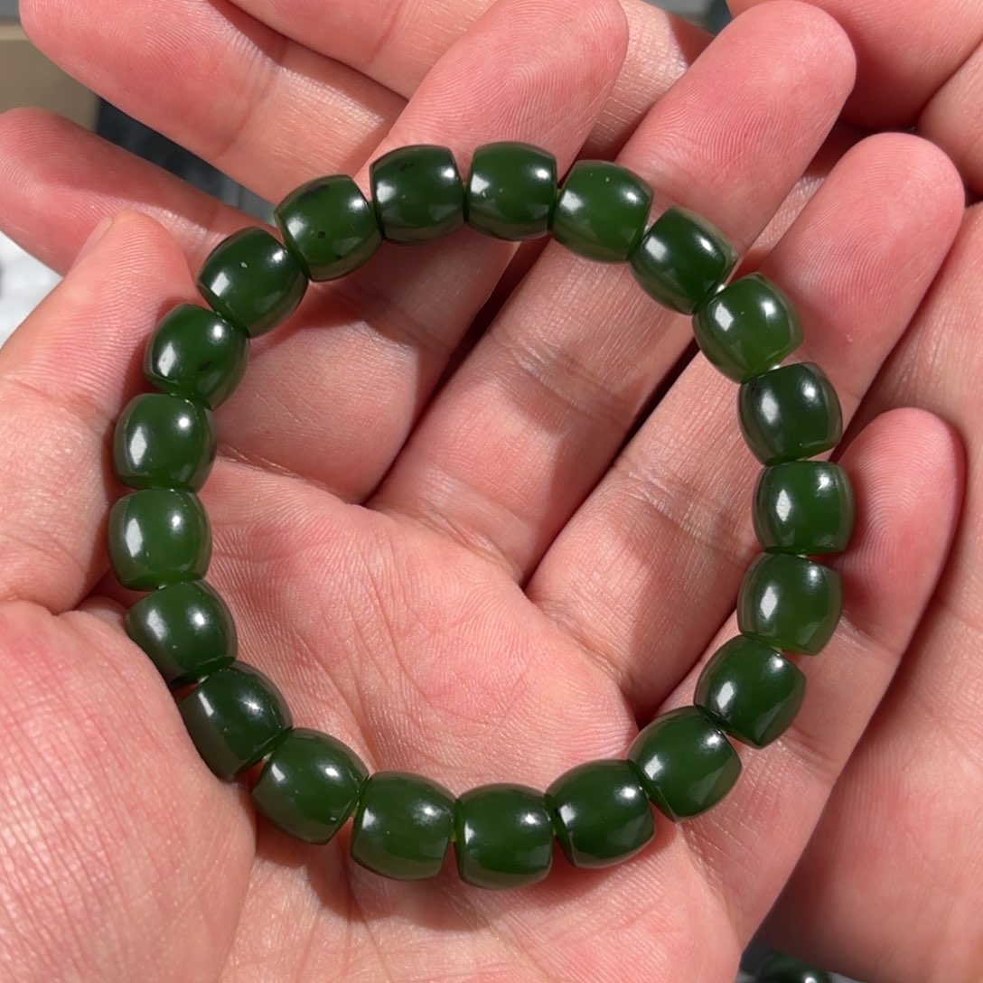 和田玉手链未镶嵌S***程